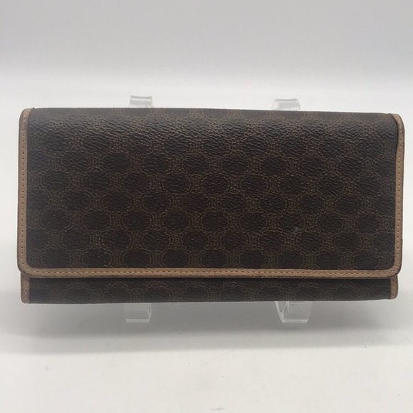 Celine Brown Print Bi-Fold Wallet - Picture 1 of 8